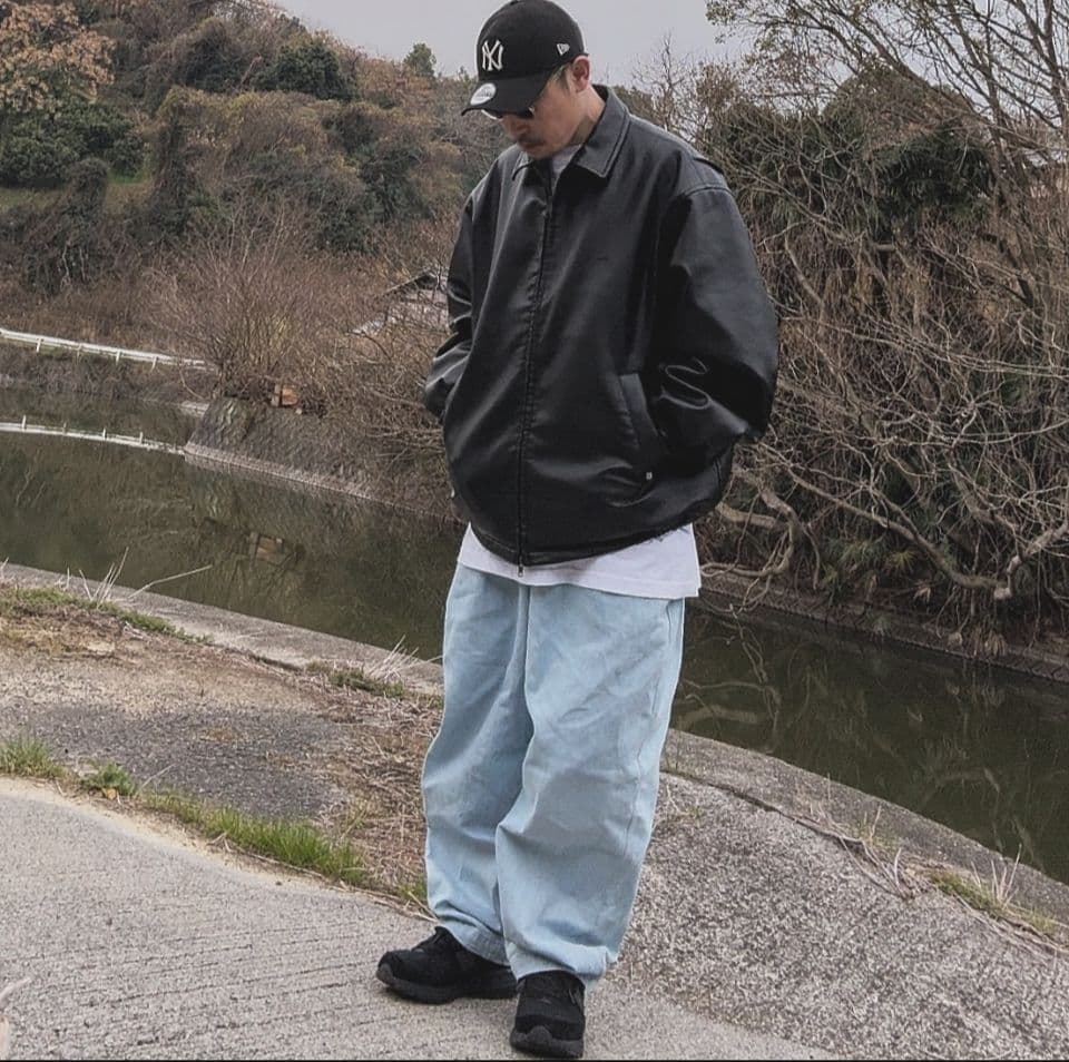 美品　NAUTICA　フェイクレザー　中綿　ブルゾン　ジャケット　XL