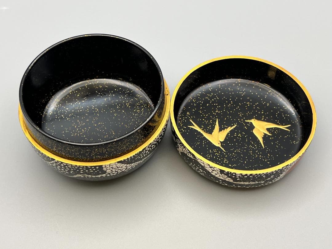 平棗　昇陽荒磯　萌絵　柳哉作　最上作　共布　共箱付き　作家物　茶道具　未使用