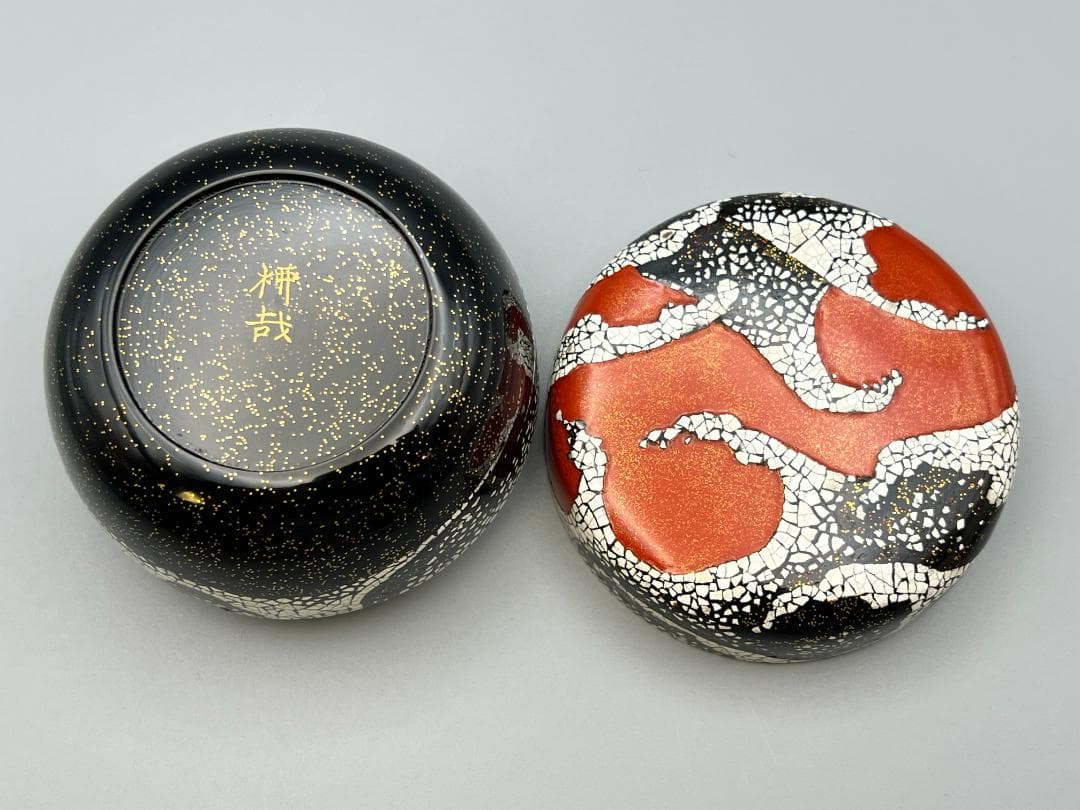 平棗　昇陽荒磯　萌絵　柳哉作　最上作　共布　共箱付き　作家物　茶道具　未使用