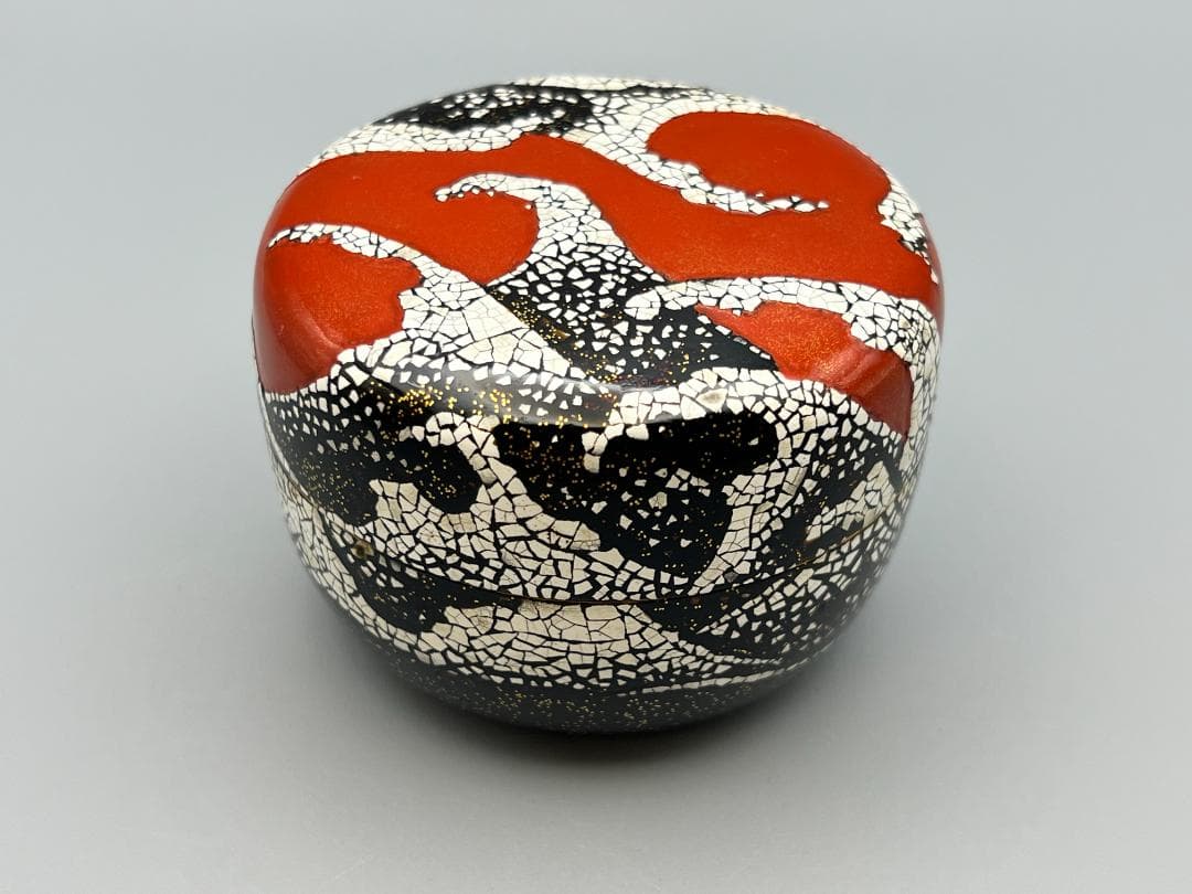 平棗　昇陽荒磯　萌絵　柳哉作　最上作　共布　共箱付き　作家物　茶道具　未使用