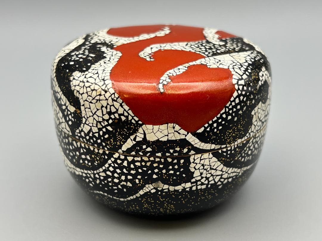 平棗　昇陽荒磯　萌絵　柳哉作　最上作　共布　共箱付き　作家物　茶道具　未使用