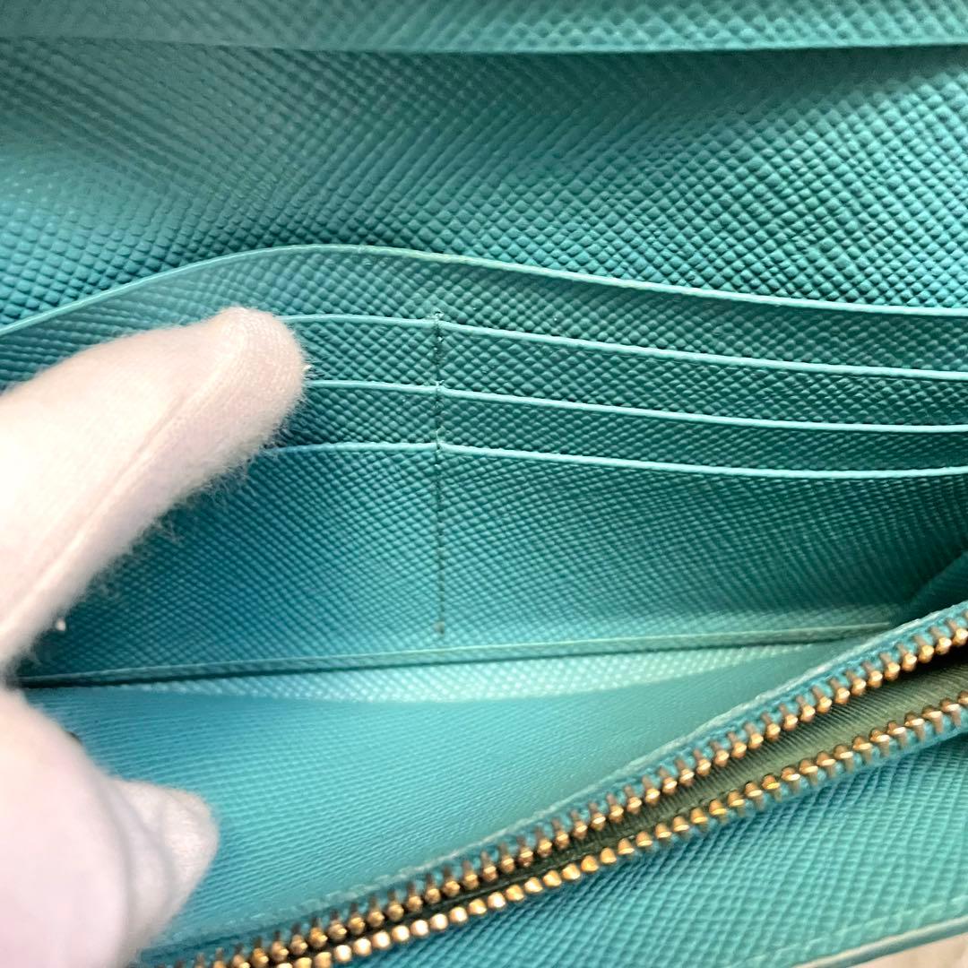 PRADA プラダ サフィアーノ 長財布 フラップ　2つ折り　極美品0112-①