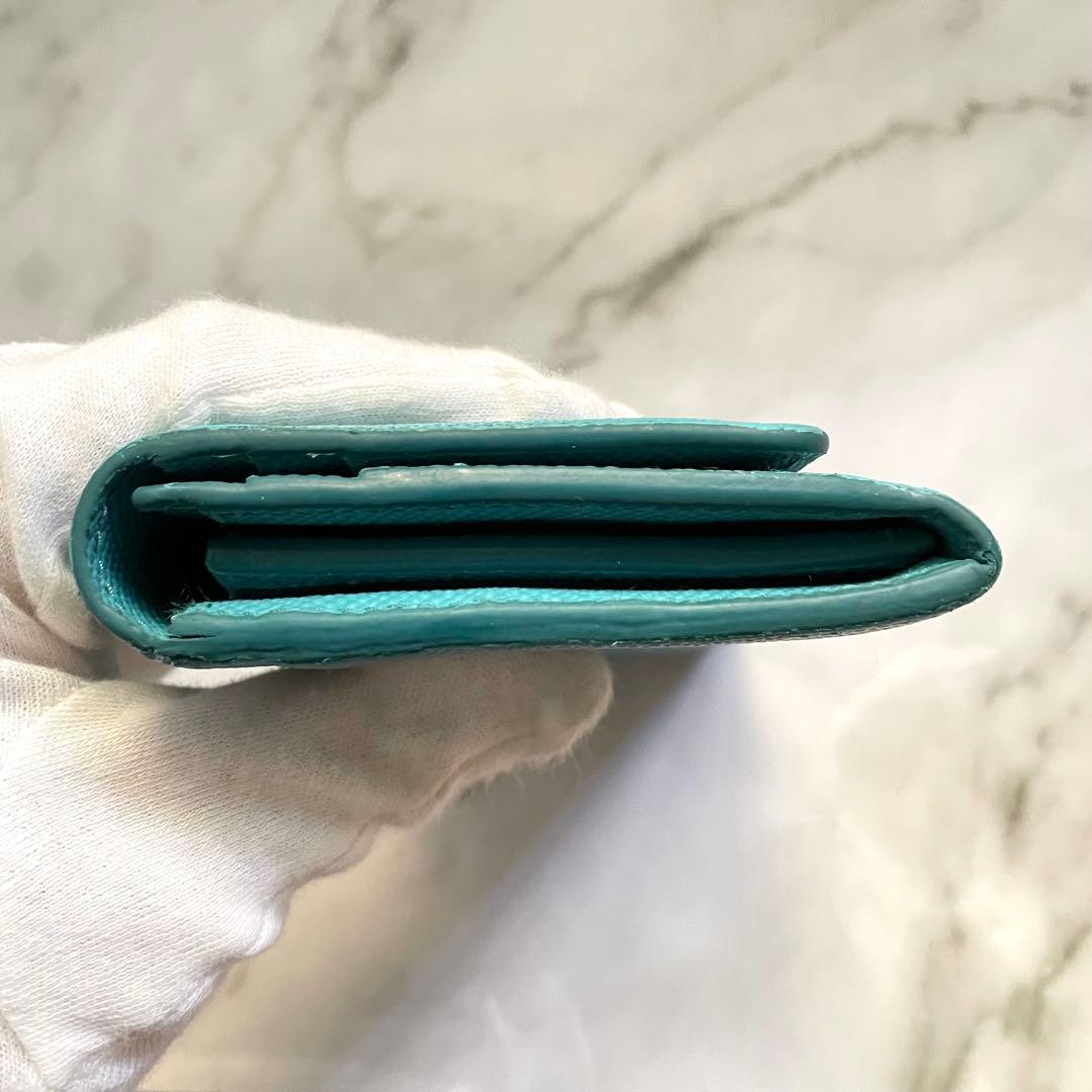PRADA プラダ サフィアーノ 長財布 フラップ　2つ折り　極美品0112-①