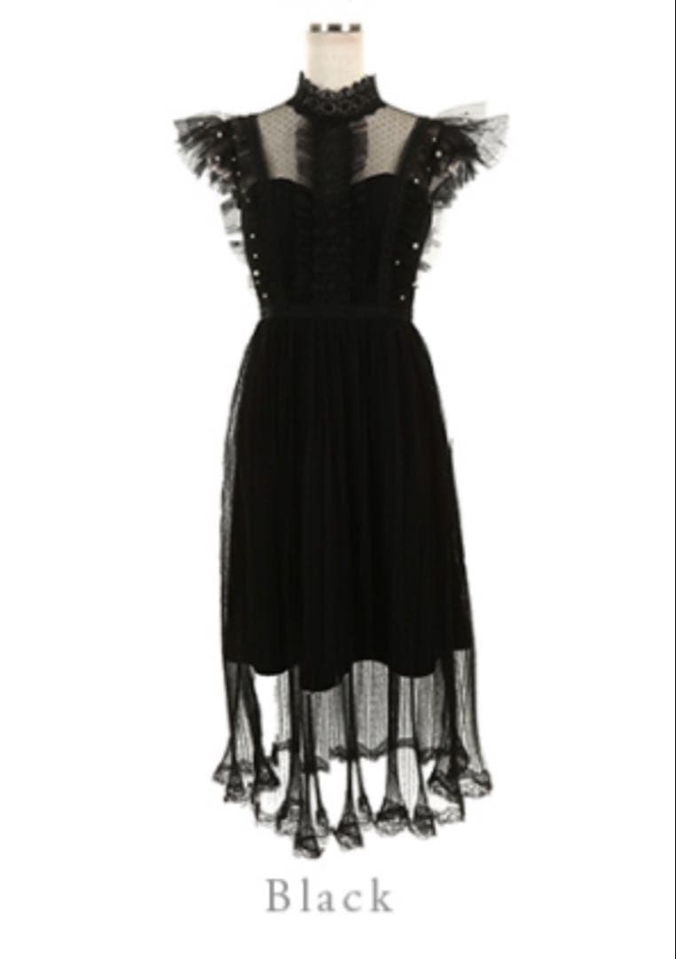 robe de fleurs ロングドレス　M ブラック　シュガー