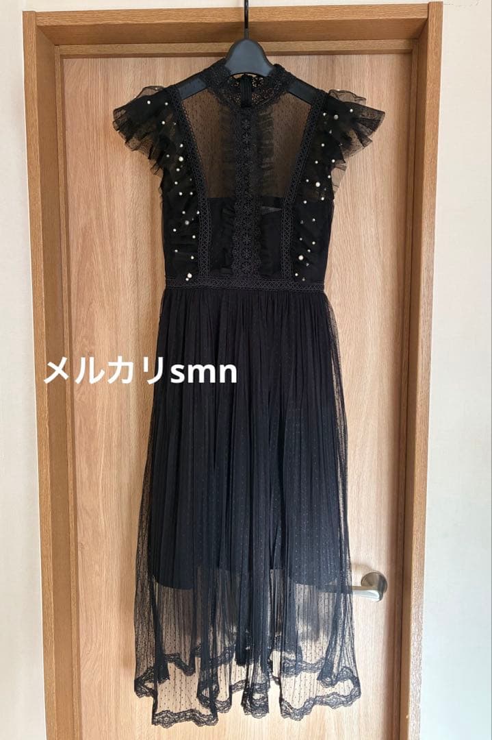 robe de fleurs ロングドレス　M ブラック　シュガー