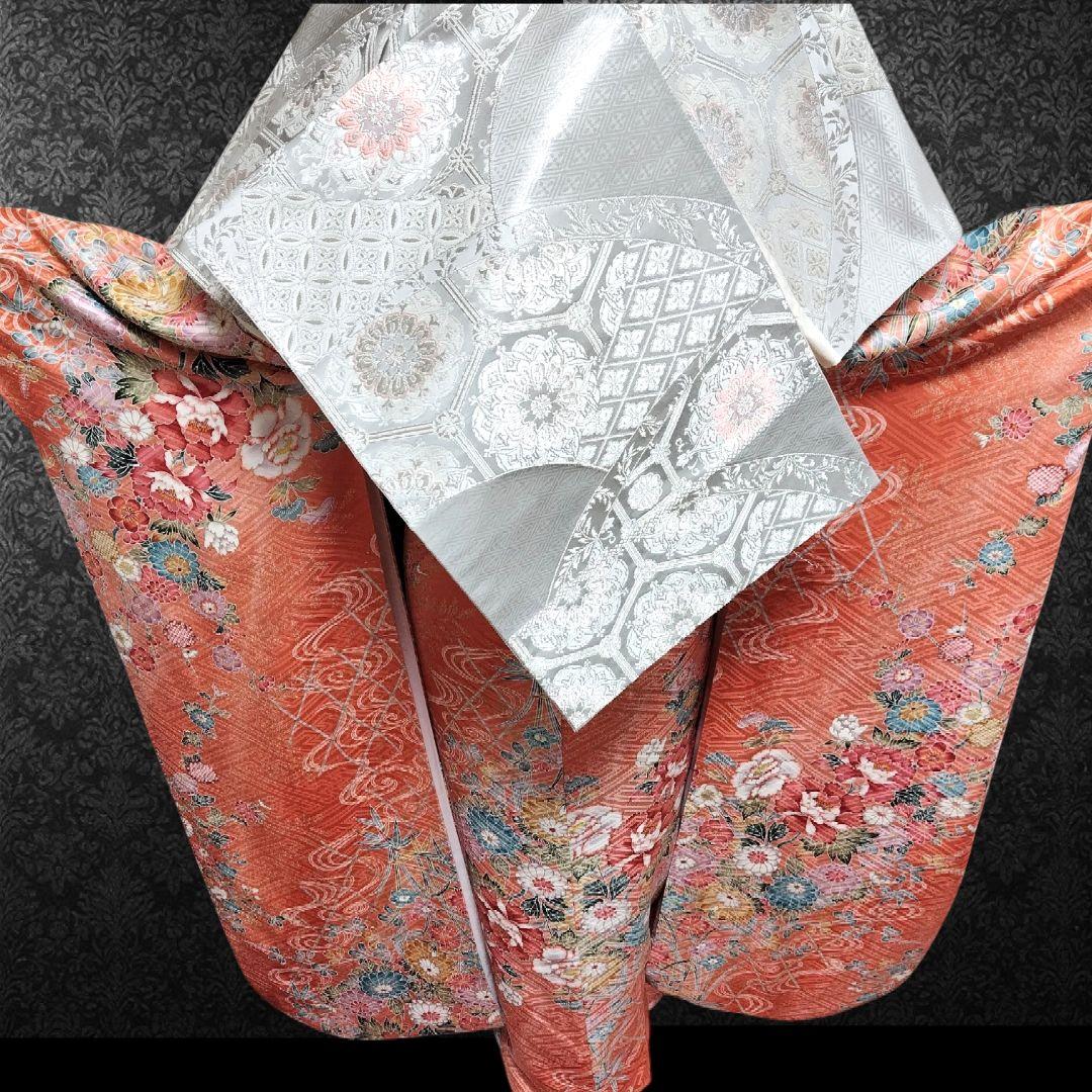 振袖フルセット(11点)・成人式・くすみ・高級百貨店御誂・金彩加工