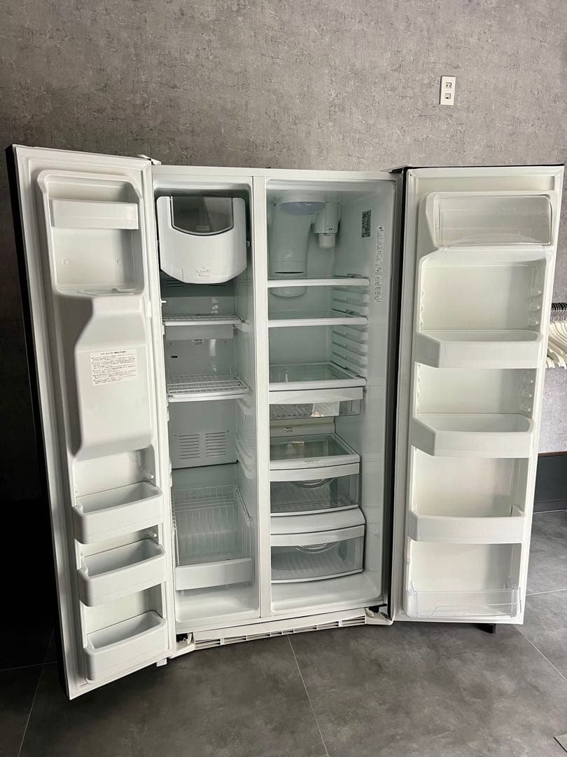 mabe 冷蔵庫 ディスペンサー 氷 お洒落な 黒 アメリカン ロムハーツ