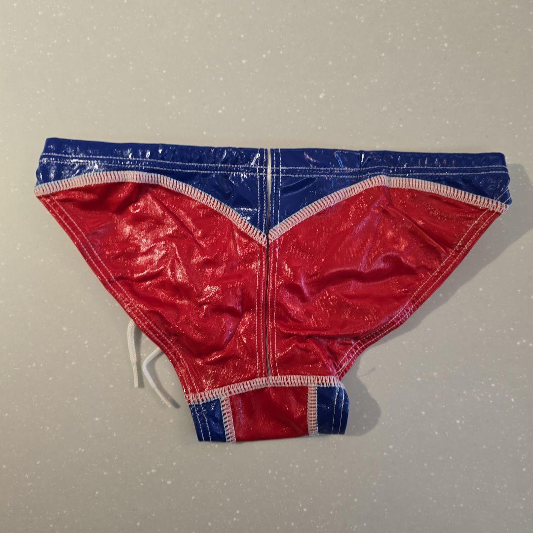 AQUX 競泳水着 レッド/ブルー/イエロー 未使用品 ポロパン