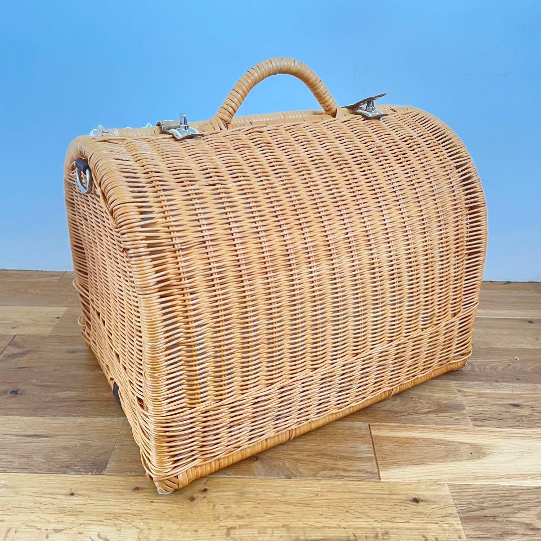 籐製 猫用キャリーバッグ