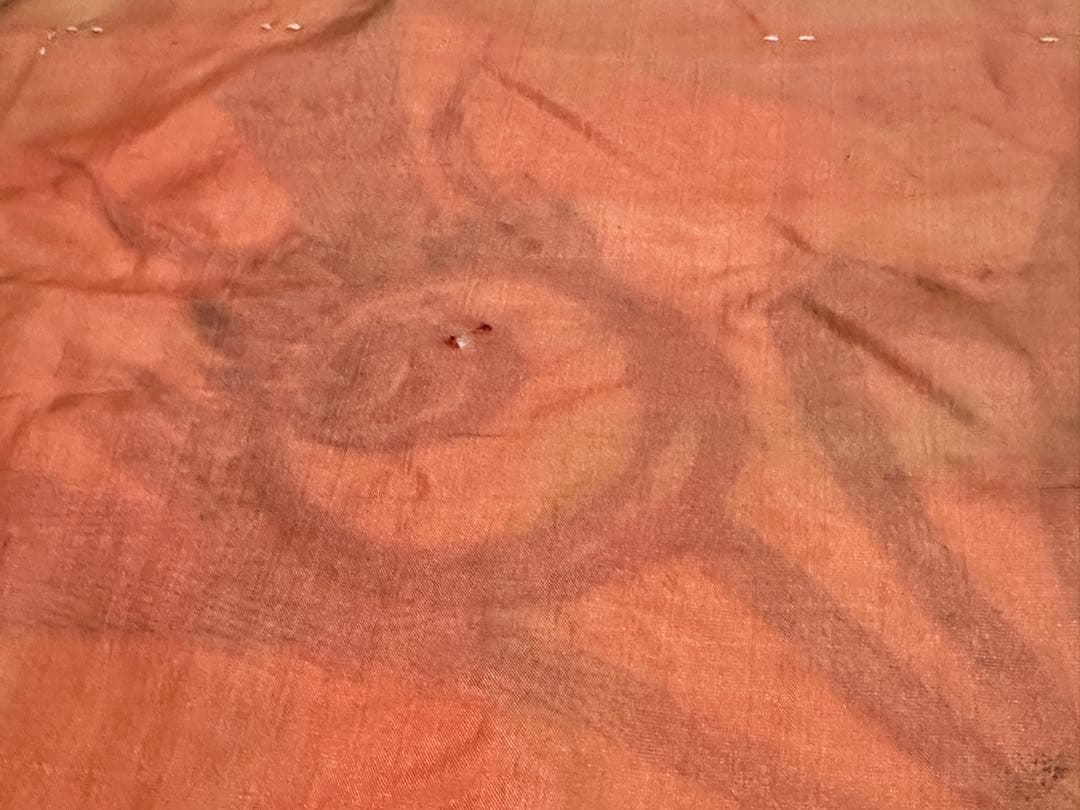 江戸期 熨斗目模様 時代袱紗 金駒刺繍 綸子 歴史資料