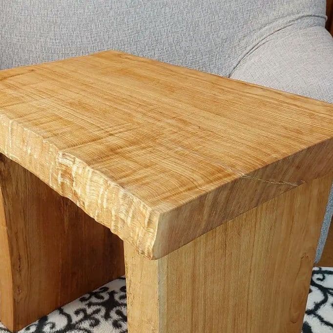 【樫木無垢材】ハンドメイドサイドテーブルorPCデスク