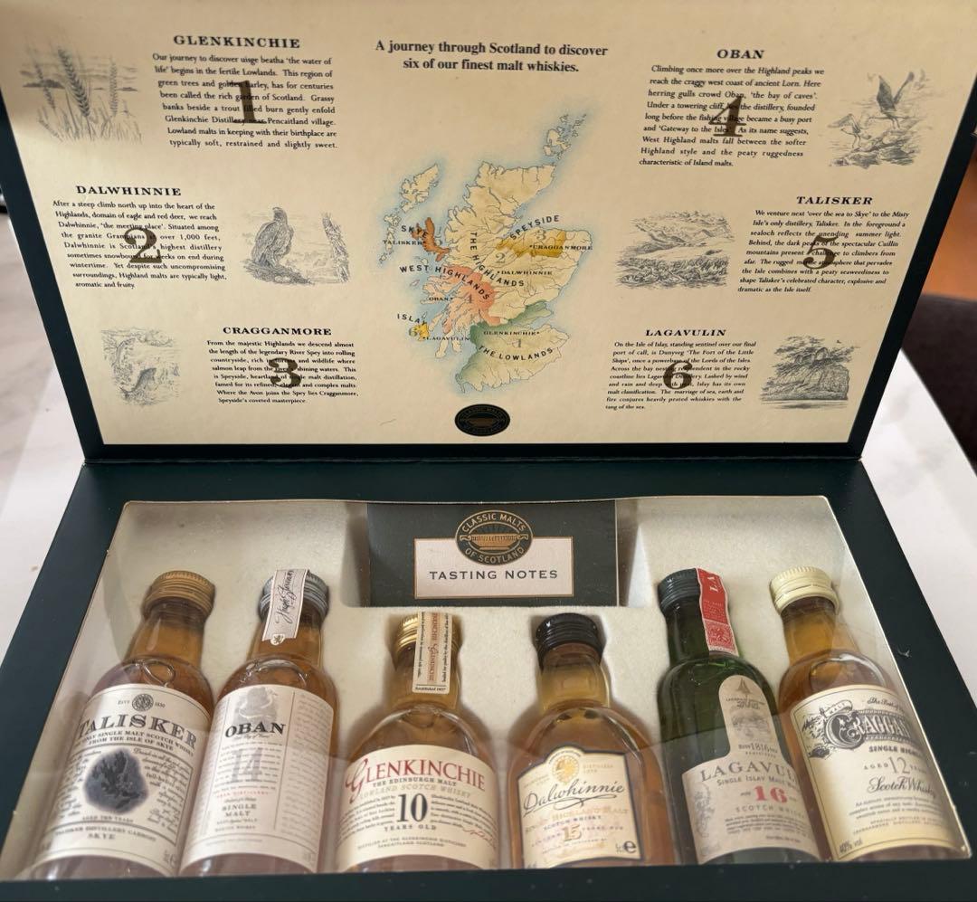 クラシックモルト ウイスキー　ミニボトル 6本セット