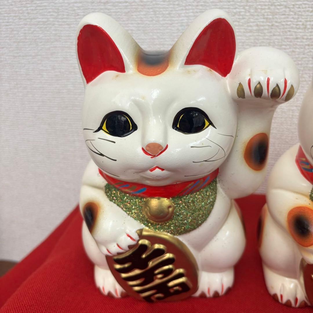 招き猫 6号3つ　まとめ売りお買い得‼︎未使用箱付き‼︎ ②