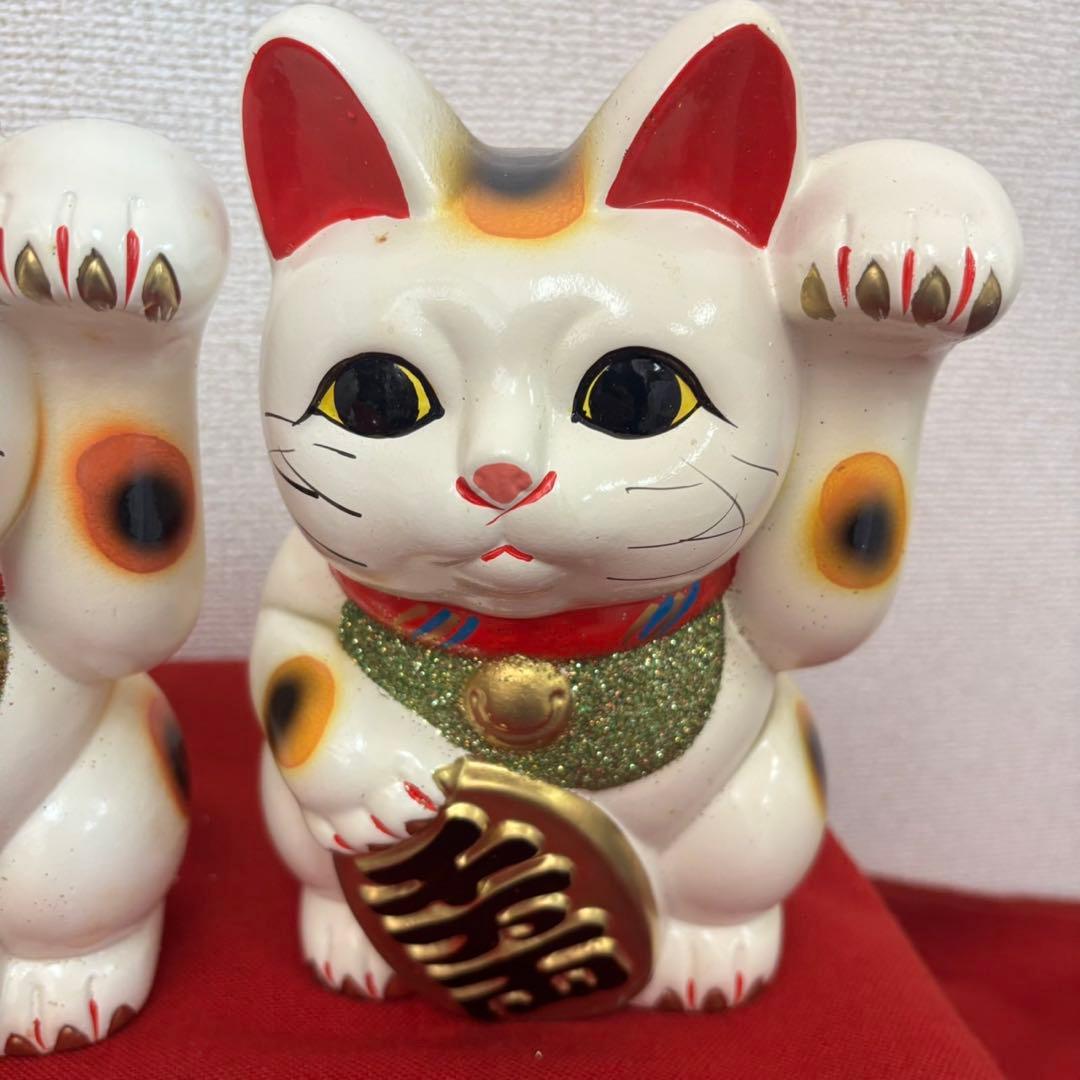 招き猫 6号3つ　まとめ売りお買い得‼︎未使用箱付き‼︎ ②