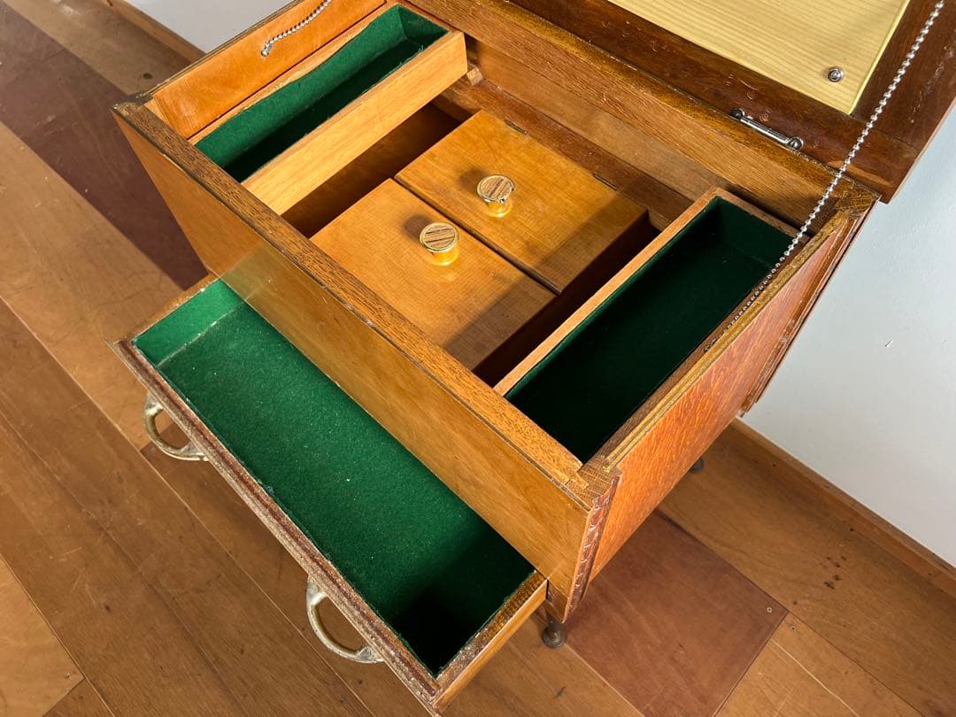 【Jasmine】ビンテージ 裁縫 ソーイング 収納テーブル