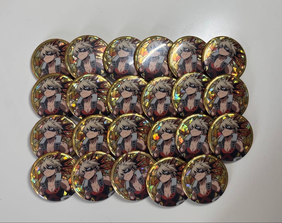 僕のヒーローアカデミア 爆豪勝己 ステンドグラス風 缶バッジ 23点