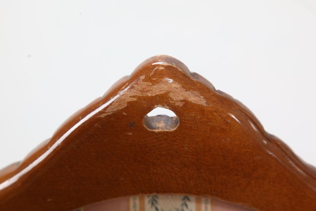 ロココ調西洋風木製椅子 ピンクとクリーム