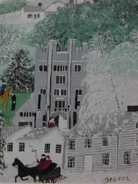 グランマ・モーゼス、イマジネーション、希少画集画、新品額装付