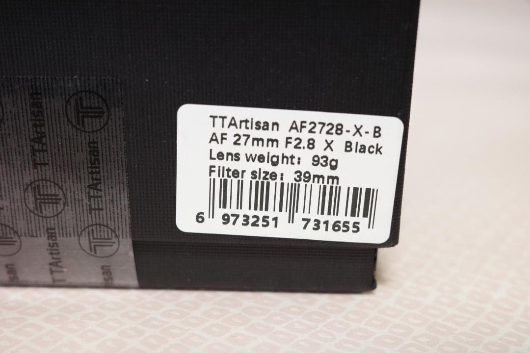 TTArtisan AF 27mm F2.8 フジフイルム Xマウント ブラック