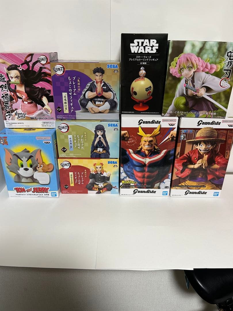 人気アニメ プライズフィギュア まとめ売り 鬼滅の刃・ワンピース他 計9体