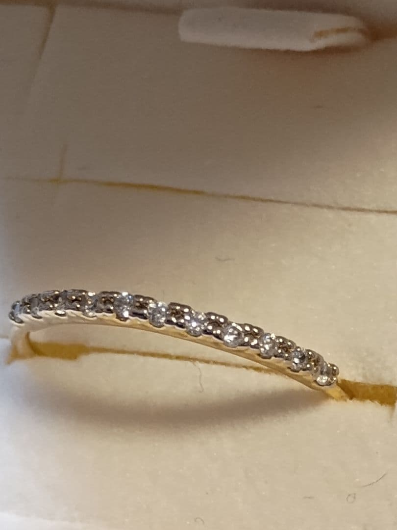 K10ゴールド ハーフエタニティリング #8 0.11ct
