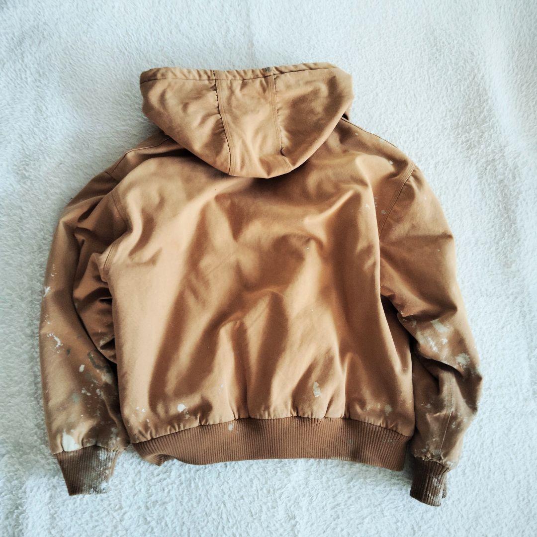 カーハート　アクティブジャケット　ペンキ　Ｌ　ブラウン　キルティング　ペイント