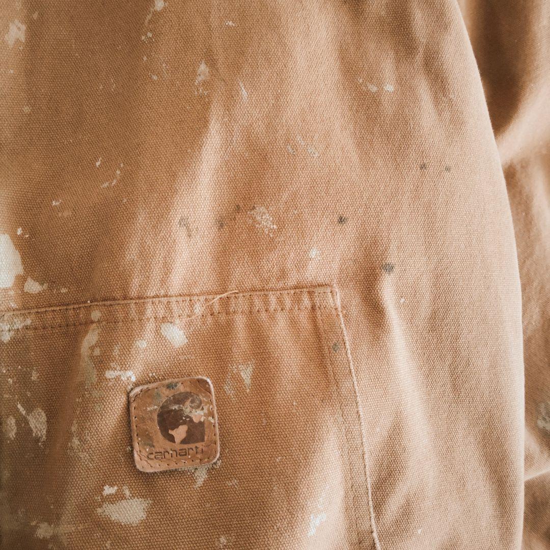 カーハート　アクティブジャケット　ペンキ　Ｌ　ブラウン　キルティング　ペイント