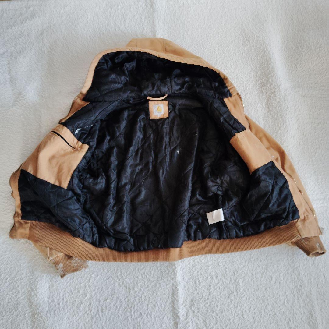 カーハート　アクティブジャケット　ペンキ　Ｌ　ブラウン　キルティング　ペイント