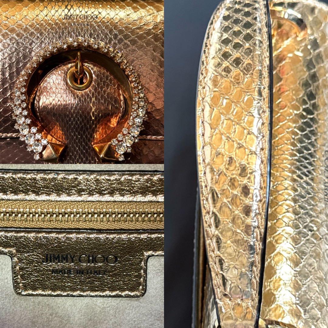 専用品JIMMY CHOO MADELINE パイソン 2WAYバッグ定価40万