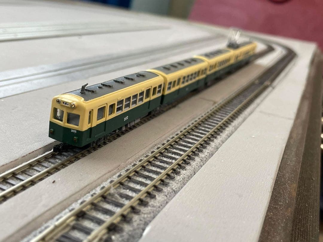 Nナロー三岐北勢線K77編成 ヘッド＆テール点灯、室内灯付き