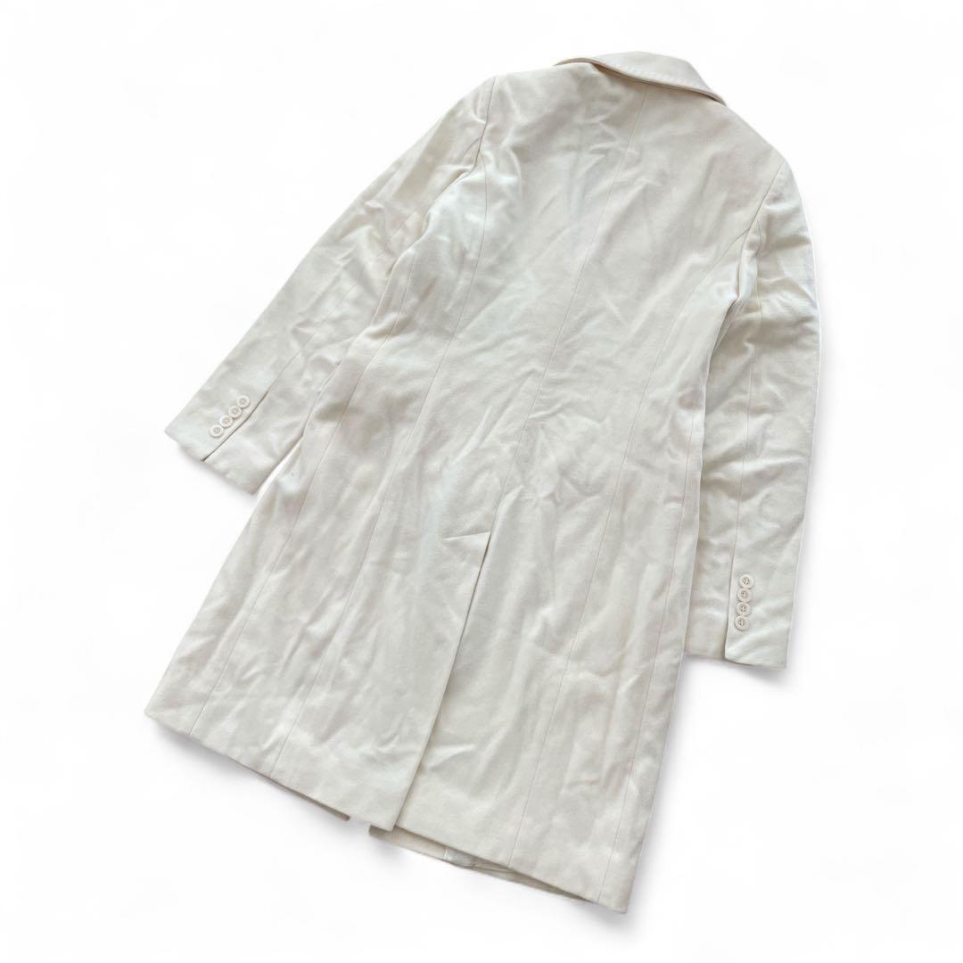 美品　バーニーズニューヨーク ロロピアーナ　ウールチェスターコート　ホワイト