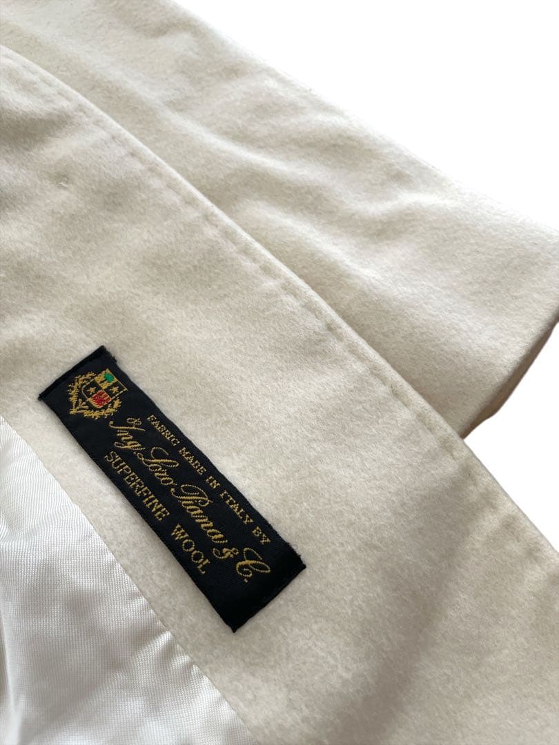 美品　バーニーズニューヨーク ロロピアーナ　ウールチェスターコート　ホワイト