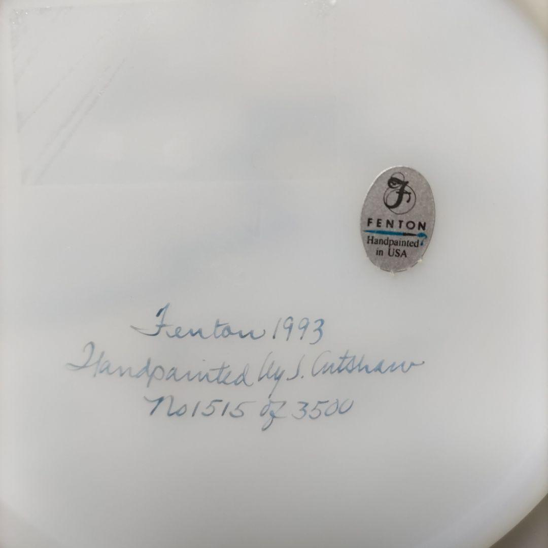 Fenton 1993 手描き冬の風景皿