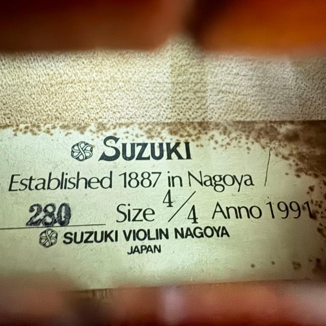 SUZUKI 鈴木バイオリン No.280 4/4 Anno 1991 杉藤弓