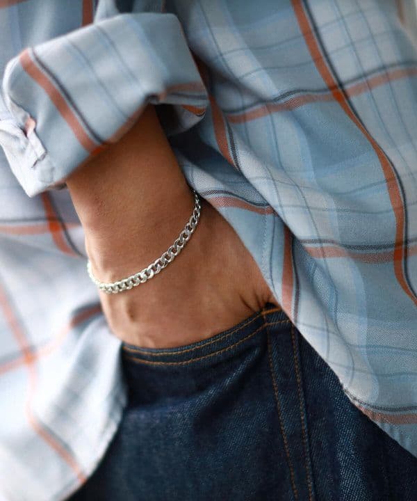 BEAMSビームスシルバー925SILVER925喜平チェーンブレスレット