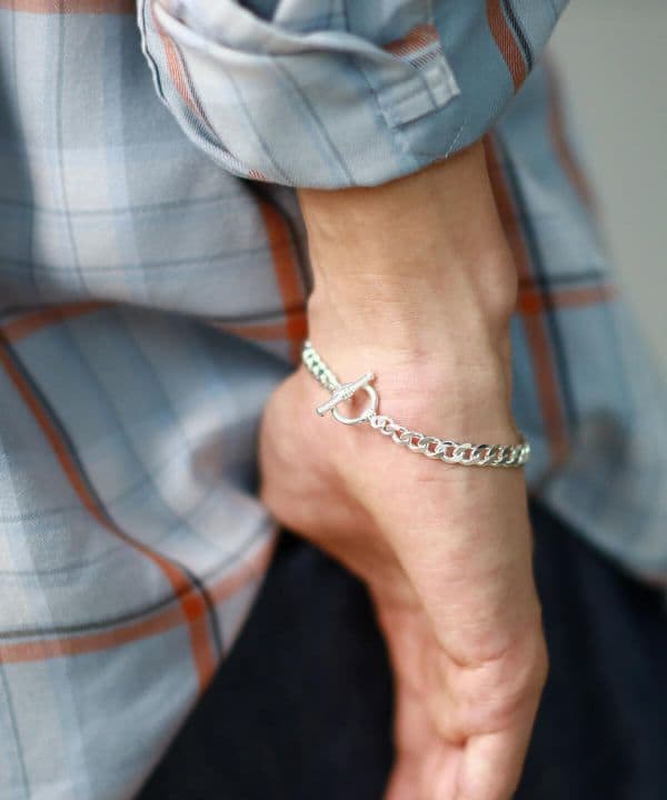 BEAMSビームスシルバー925SILVER925喜平チェーンブレスレット