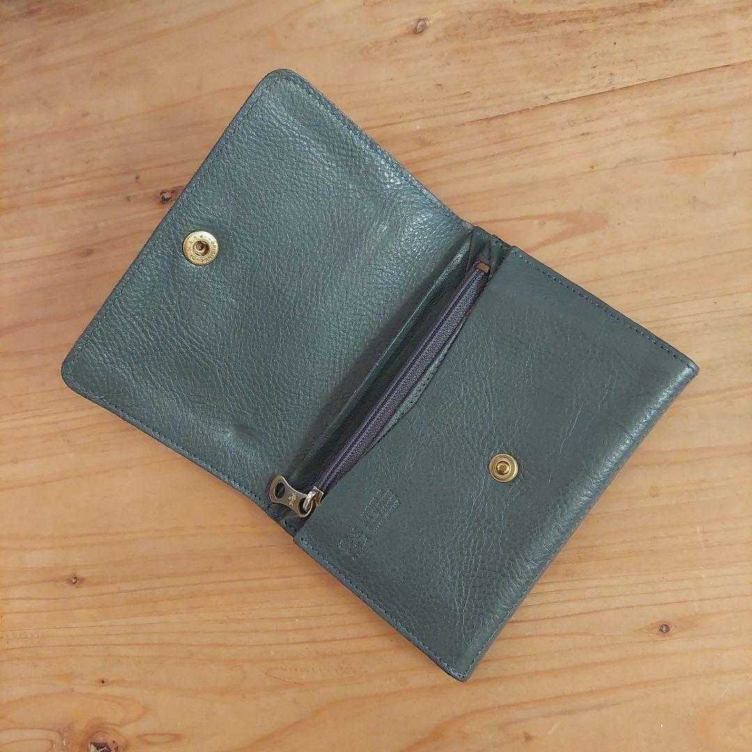 イルビゾンテ IL BISONTE 二つ折り財布 ミドルウォレット グレー