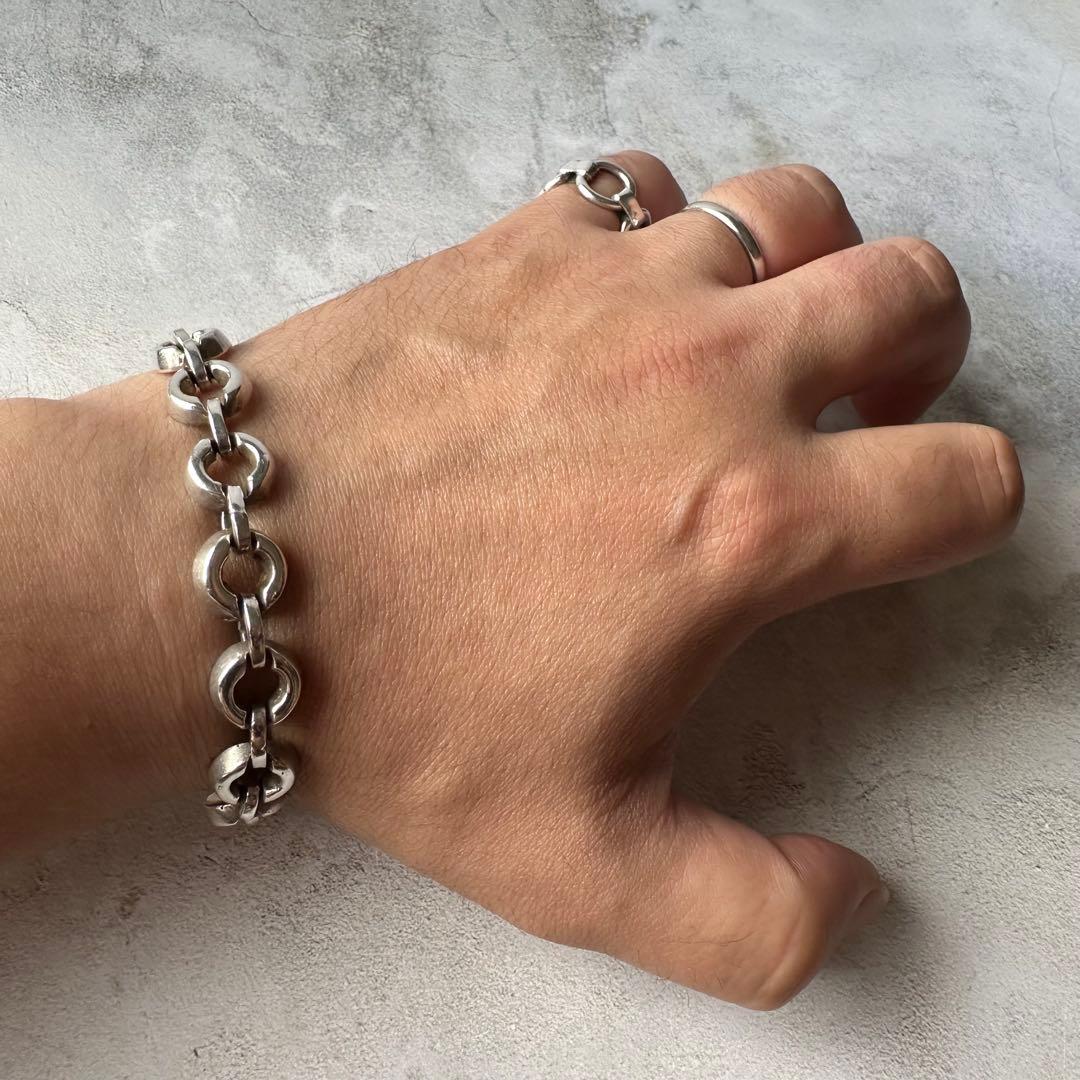 ヴィンテージ チェーンリンクブレスレット シルバー925 メキシコ製