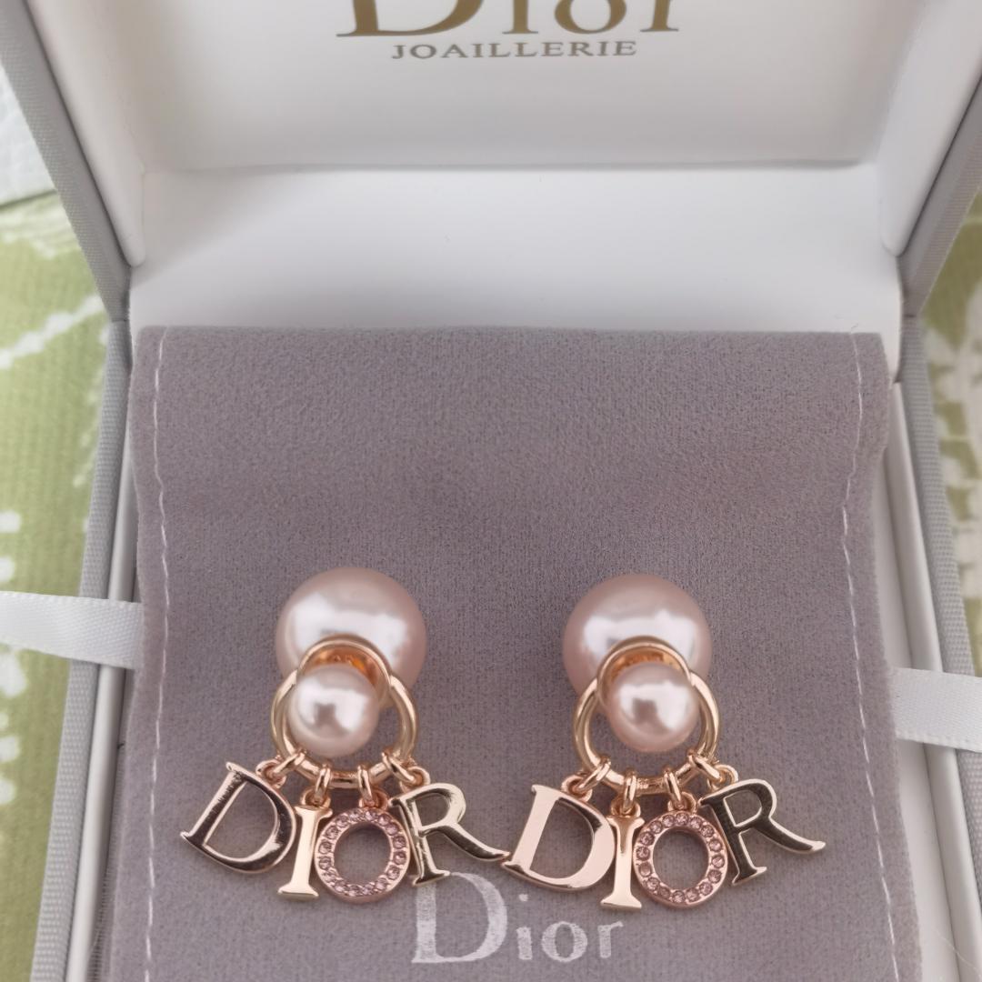 DIOR TRIBALES パール ピアス ピンクゴールド