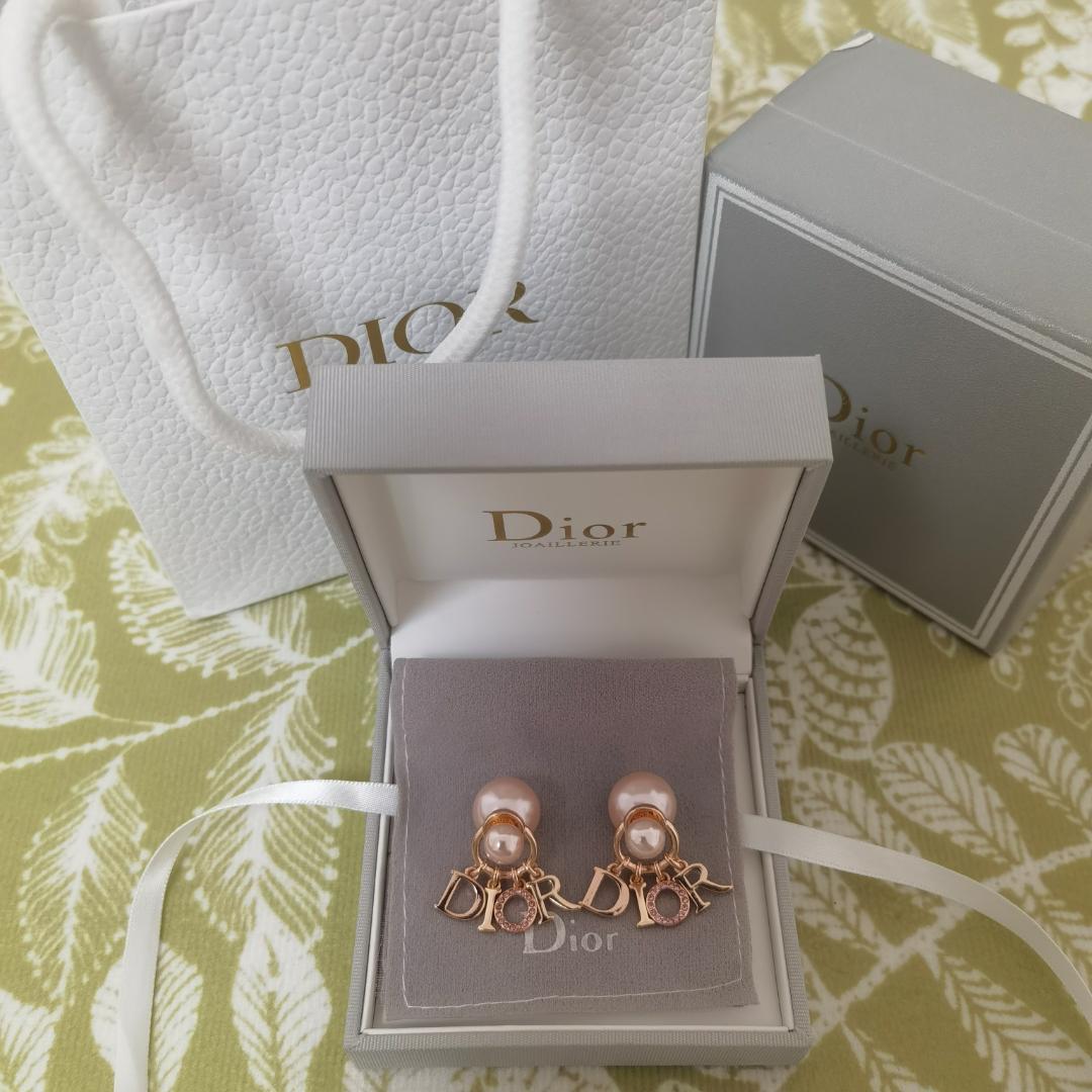 DIOR TRIBALES パール ピアス ピンクゴールド