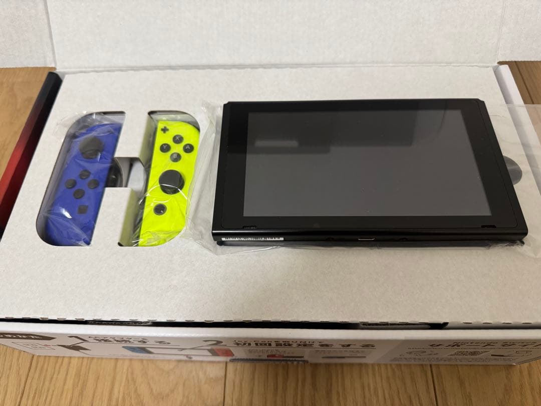 任天堂Switch本体フルセット　スプラカラーコントローラー　ジャンク品