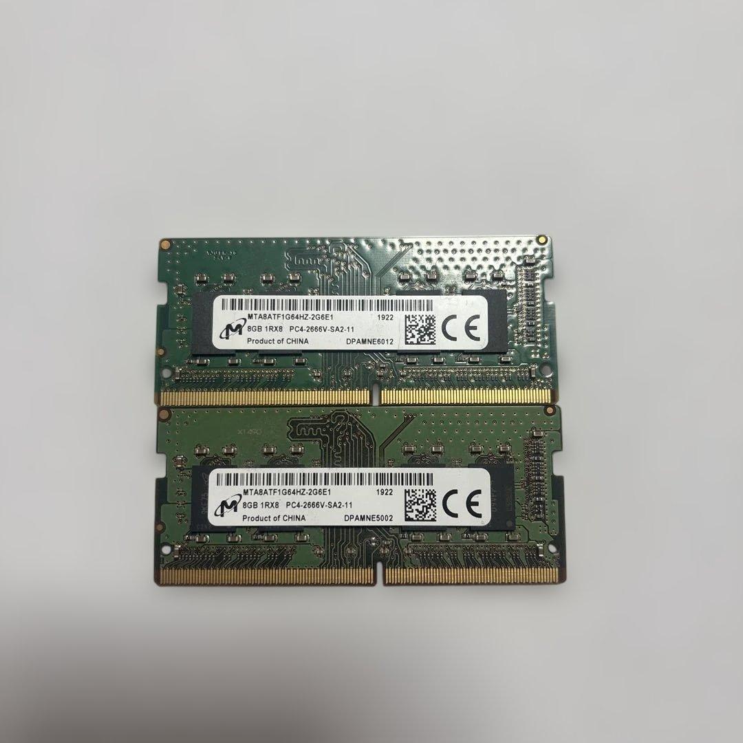 DDR4 メモリー 16GB(8GB×2枚)　ノートPC
