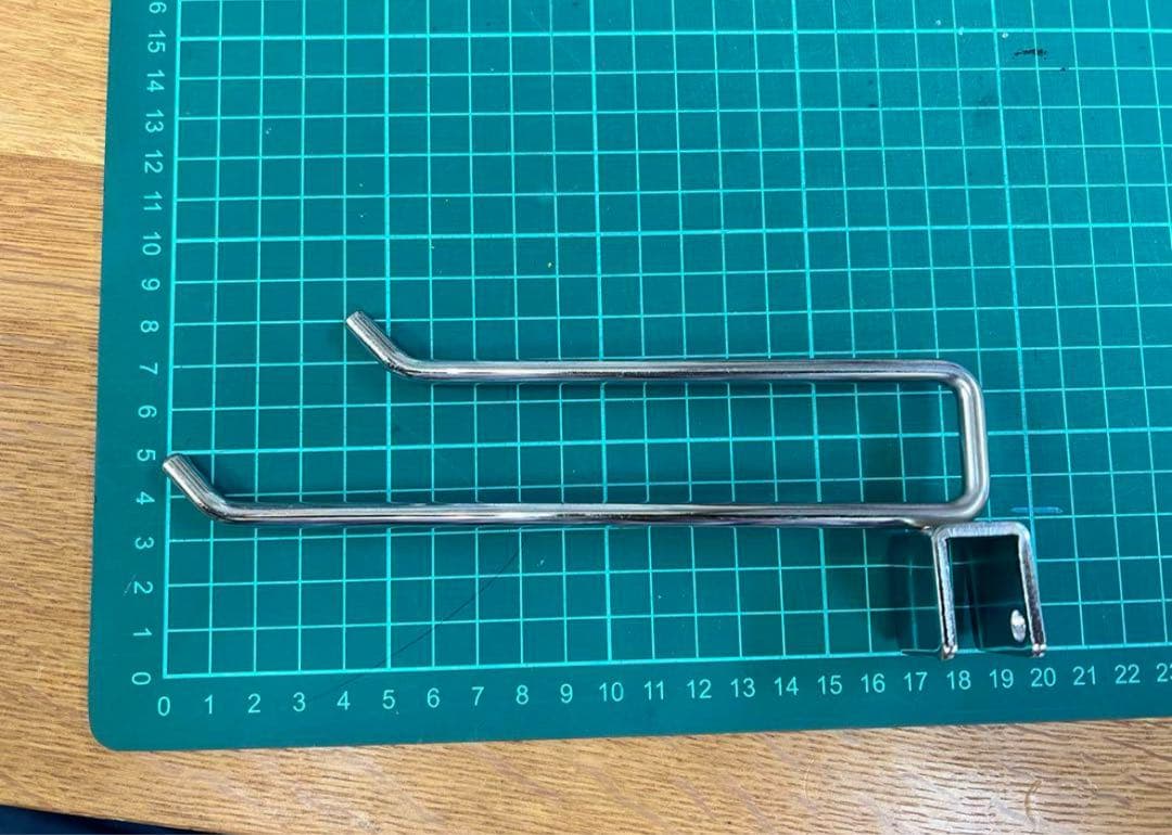 店舗用品　角バー用 2段フックハンガー　全長19cm 90本セット