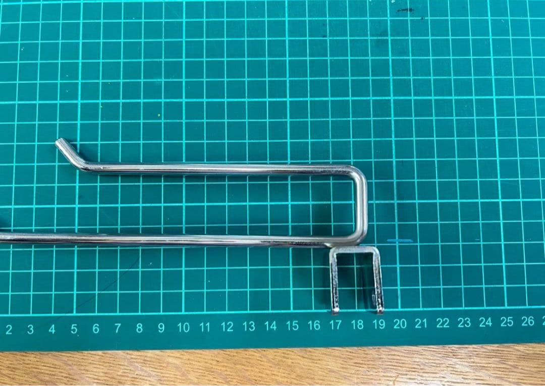 店舗用品　角バー用 2段フックハンガー　全長19cm 90本セット
