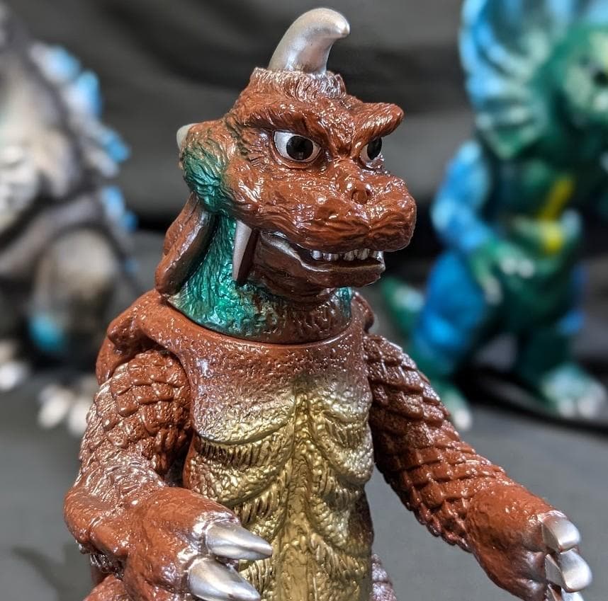 初ゴジラ＆ゴメス＆ジラース（やまなや怪獣郷）ソフビフィギュア３体セット