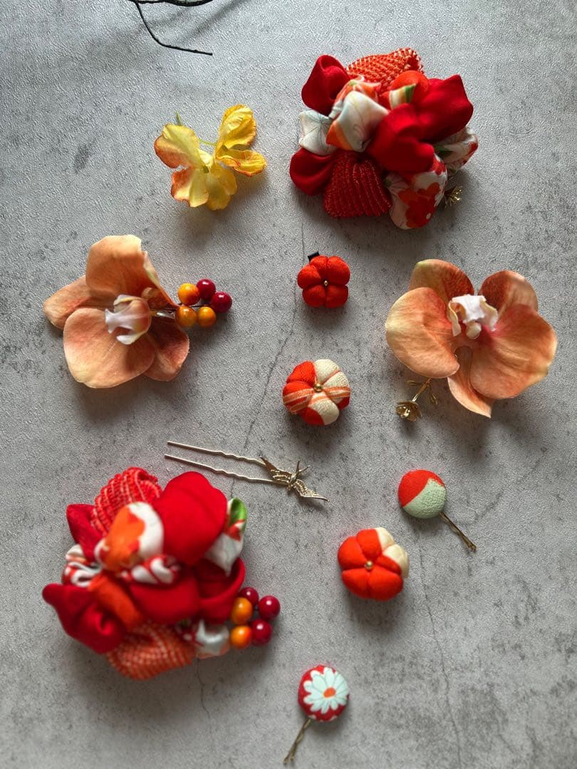 ぴーち様order髪飾り