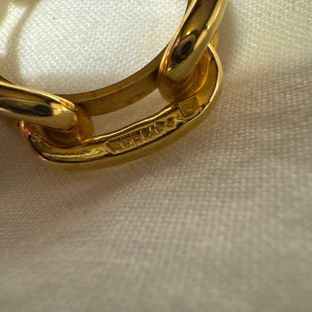 HERMES シェーヌダンクル スカーフリング シルバー エルメス 箱なし