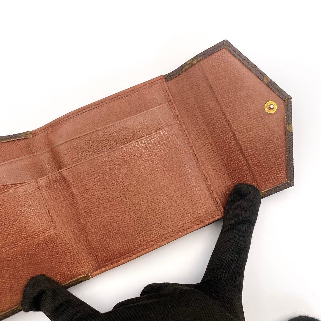 【美品】ルイヴィトン モノグラム ポルトモネビエ カルトクレディ 三つ折り財布
