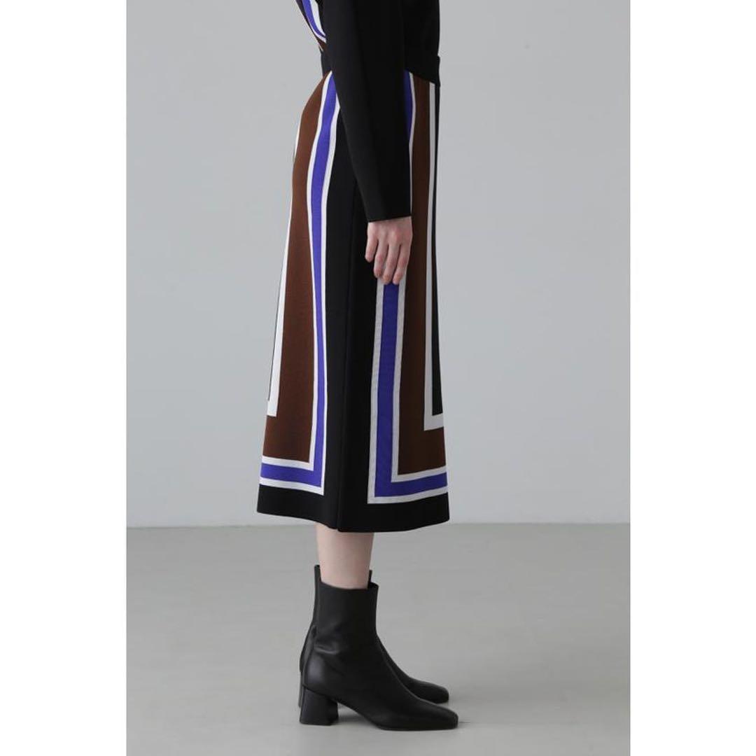 ✨美品✨アドーア ラインニットスカート 定価5万 Iライン モダン 上品