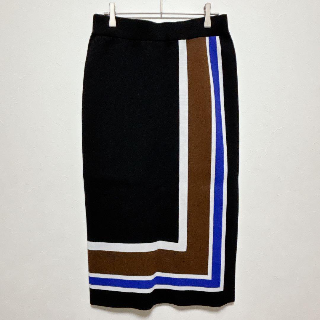 ✨美品✨アドーア ラインニットスカート 定価5万 Iライン モダン 上品